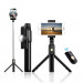 Selfie Stick Telescopic Tripod with Bluetooth Remote K10 - разтегаем безжичен селфи стик и трипод за мобилни телефони (черен) 1