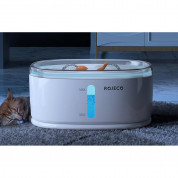 Rojeco 2.5L Water Fountain for pets Rojeco Wireless - автоматична поилка за домашни любимци (бял) 6