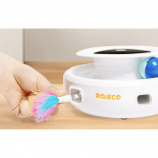 Rojeco 2 In 1 Interactive Cat Toys - интерактивна играчка за котки (бял) 3