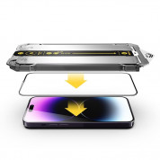 Mobile Origin Screen Guard Full Cover Tempered Glass - стъклено защитно покритие за дисплея на iPhone 14 Pro Max (черен-прозрачен) 8