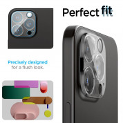 Spigen Optik Lens Protector 2 Pack - комплект 2 броя предпазни стъклени протектора за камерата на iPhone 15 Pro, iPhone 15 Pro Max, iPhone 14 Pro, iPhone 14 Pro Max (прозрачен) 8