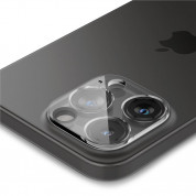 Spigen Optik Lens Protector 2 Pack - комплект 2 броя предпазни стъклени протектора за камерата на iPhone 15 Pro, iPhone 15 Pro Max, iPhone 14 Pro, iPhone 14 Pro Max (прозрачен) 3