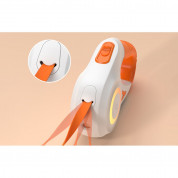 Rojeco Dog Automatic Leash LED - автоматичен повод за домашни животни (бял-оранжев) 3