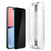 Spigen Glas.Tr Ez Fit Privacy Tempered Glass 2 Pack - 2 броя стъклени защитни покрития с определен ъгъл на виждане за дисплея за iPhone 15 Plus 3