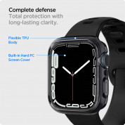 Spigen Ultra Hybrid Case - хибриден кейс с висока степен на защита и вграден протектор за дисплея за Apple Watch 41мм (черен-прозрачен) 8