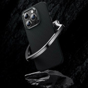 Benks MagClap ArmorPro Kevlar Case 600D - удароустойчив кевларен кейс с MagSafe за iPhone 15 Pro Max (черен) 10