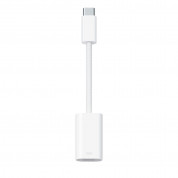 Apple USB-C to Lightning Adapter - оригинален адаптер от USB-C (мъжко) към Lightning (женско) за свързване на Apple устройства с USB-C порт (bulk)