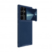 Nillkin CamShield Leather S Case - хибриден удароустойчив кожен кейс за Samsung Galaxy S23 Ultra (син) 4
