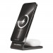 Karl Lagerfeld Choupette NFT Aluminum Wireless Magsafe Charger 15W - дизайнерска двойна поставка (пад) за безжично зареждане за iPhone с Magsafe и Qi съвместими мобилни устройства (черен) 5