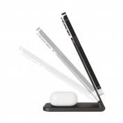 Karl Lagerfeld Ikonic NFT Aluminum Wireless Magsafe Charger 15W - дизайнерска двойна поставка (пад) за безжично зареждане за iPhone с Magsafe и Qi съвместими мобилни устройства (черен) 3