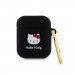 Hello Kitty AirPods Liquid Silicone 3D Kitty Head Logo Case - силиконов калъф с карабинер за Apple AirPods и Apple AirPods 2 (черен) 1