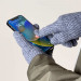 HR Braided Gloves with cut-outs for fingers - плетени зимни ръкавици с изрязани отвори за тъч екрани (сив) 6