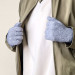 HR Braided Gloves with cut-outs for fingers - плетени зимни ръкавици с изрязани отвори за тъч екрани (сив) 4