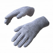 HR Braided Gloves with cut-outs for fingers - плетени зимни ръкавици с изрязани отвори за тъч екрани (сив)