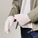 HR Braided Gloves with cut-outs for fingers - плетени зимни ръкавици с изрязани отвори за тъч екрани (розов) 2