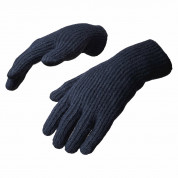 HR Braided Gloves with cut-outs for fingers - плетени зимни ръкавици с изрязани отвори за тъч екрани (черен)
