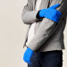 HR Braided Gloves with cut-outs for fingers - плетени зимни ръкавици с изрязани отвори за тъч екрани (син) 5