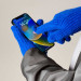 HR Braided Gloves with cut-outs for fingers - плетени зимни ръкавици с изрязани отвори за тъч екрани (син) 6