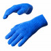 HR Braided Gloves with cut-outs for fingers - плетени зимни ръкавици с изрязани отвори за тъч екрани (син) 1