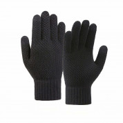 HR Braided Gloves - плетени зимни ръкавици за тъч екрани (черен)