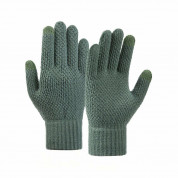 HR Braided Gloves - плетени зимни ръкавици за тъч екрани (зелен)