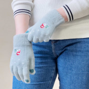 HR Women Braided Gloves - плетени зимни ръкавици за тъч екрани (син) 4