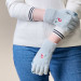 HR Women Braided Gloves - плетени зимни ръкавици за тъч екрани (син) 3