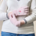 HR Women Braided Gloves - плетени зимни ръкавици за тъч екрани (розов) 3