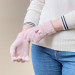 HR Women Braided Gloves - плетени зимни ръкавици за тъч екрани (розов) 4