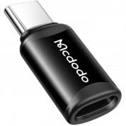 Mcdodo Lightning to USB-C Adapter (OT-7700) - адаптер от Lightning женско към USB-C мъжко за iPhone и устройства с USB-C порт (черен)