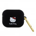Hello Kitty AirPods Liquid Silicone 3D Kitty Head Logo Case - силиконов калъф с карабинер за Apple AirPods Pro (черен) 1