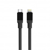 Tactical Fat Man USB-C to Lightning Cable 60W - здрав кабел с бързо зареждане за устройства с Lightning порт (100 см) (сив)