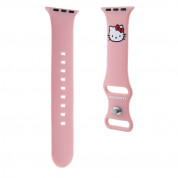 Hello Kitty Liquid Silicone Kitty Head Watch Strap - силиконова каишка за Apple Watch 38мм, 40мм, 41мм (розов) 1