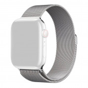 Decoded Milanaise Titanium Stainless Steel Watch Loop Band for Apple Watch 42mm, 44mm, 45mm, Ultra 49mm (silver)