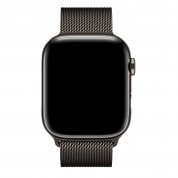 Decoded Milanaise Titanium Stainless Steel Watch Loop Band - стоманена, неръждаема каишка за Apple Watch 42мм, 44мм, 45мм, Ultra 49мм (черен) 2