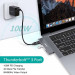 Choetech 7in1 USB-C Multiport Adapter Hub - мултифункционален хъб за свързване на допълнителна периферия за MacBook Pro (тъмносив) 7
