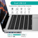 Choetech 7in1 USB-C Multiport Adapter Hub - мултифункционален хъб за свързване на допълнителна периферия за MacBook Pro (тъмносив) 4