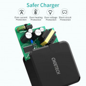 Choetech Wall Charger USB-C 30W PD - захранване за ел. мрежа 30W с USB-C изход и технология за бързо зареждане (черен) (bulk) 6