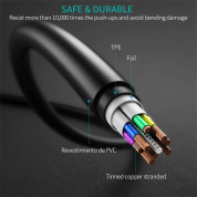 Choetech USB-C to USB-C Cable 60W - здрав кабел с бързо зареждане за устройства с USB-C порт (100 см) (черен) (bulk) 6