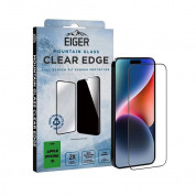 Eiger Mountain Glass Tempered Glass Screen Protector - калено стъклено защитно покритие за дисплея на iPhone 15, iPhone 14 Pro (прозрачен)