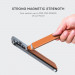 Satechi Vegan-Leather Magnetic Wallet Stand - кожен портфейл (джоб) с вградена поставка за прикрепяне към iPhone с MagSafe (оранжев) 5