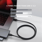 Satechi Thunderbolt 4 Cable - USB-C към USB-C кабел с Thunderbolt 4 (100 см) (черен)  3