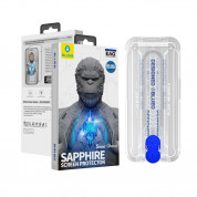 Blueo Sapphire Screen Protector With Applicator - защитно покритие от сапфирено стъкло за дисплея на iPhone 14 Pro (черен-прозрачен) 2