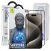 Blueo Sapphire Screen Protector With Applicator - защитно покритие от сапфирено стъкло за дисплея на iPhone 15 Pro (черен-прозрачен) 1