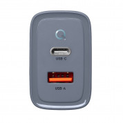 Tactical GaN Microgrid Wall Charger 45W - захранване за ел. мрежа с USB-A и USB-C изходи с технология за бързо зареждане (сив) 2