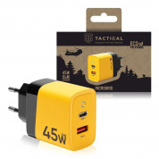 Tactical GaN Microgrid Wall Charger 45W - захранване за ел. мрежа с USB-A и USB-C изходи с технология за бързо зареждане (жълт) 3