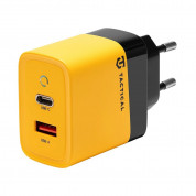 Tactical GaN Microgrid Wall Charger 45W - захранване за ел. мрежа с USB-A и USB-C изходи с технология за бързо зареждане (жълт) 1