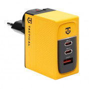 Tactical Nett Warrior GaN Wall Charger 100W with USB-A and 2xUSB-C Ports (yellow) 1