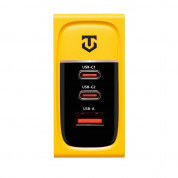 Tactical Nett Warrior GaN Wall Charger 100W with USB-A and 2xUSB-C Ports (yellow) 2