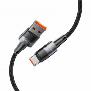 Tech-Protect Ultraboost USB-A to USB-C Cable 66W - кабел с въжена оплетка за устройства с USB-C порт (50 см) (черен) 1